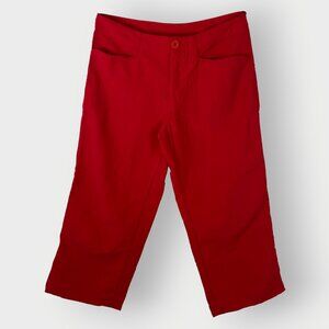 Vtg Water Girl Patagonia Capris | 4 | Red Nylon Pockets USA | Beachy Ocean Water